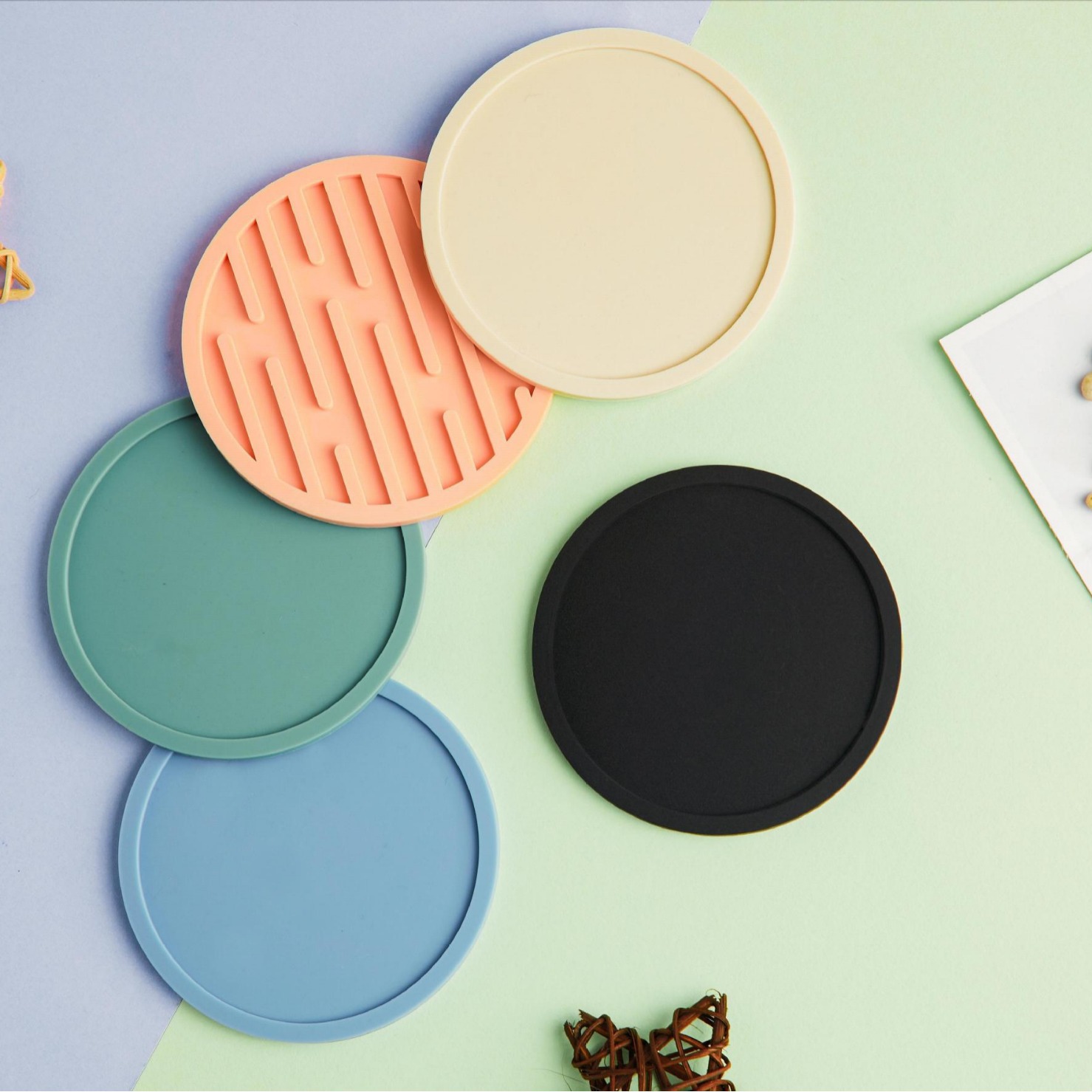 Silicone Dining Table Insulation Mat Cup Coasters