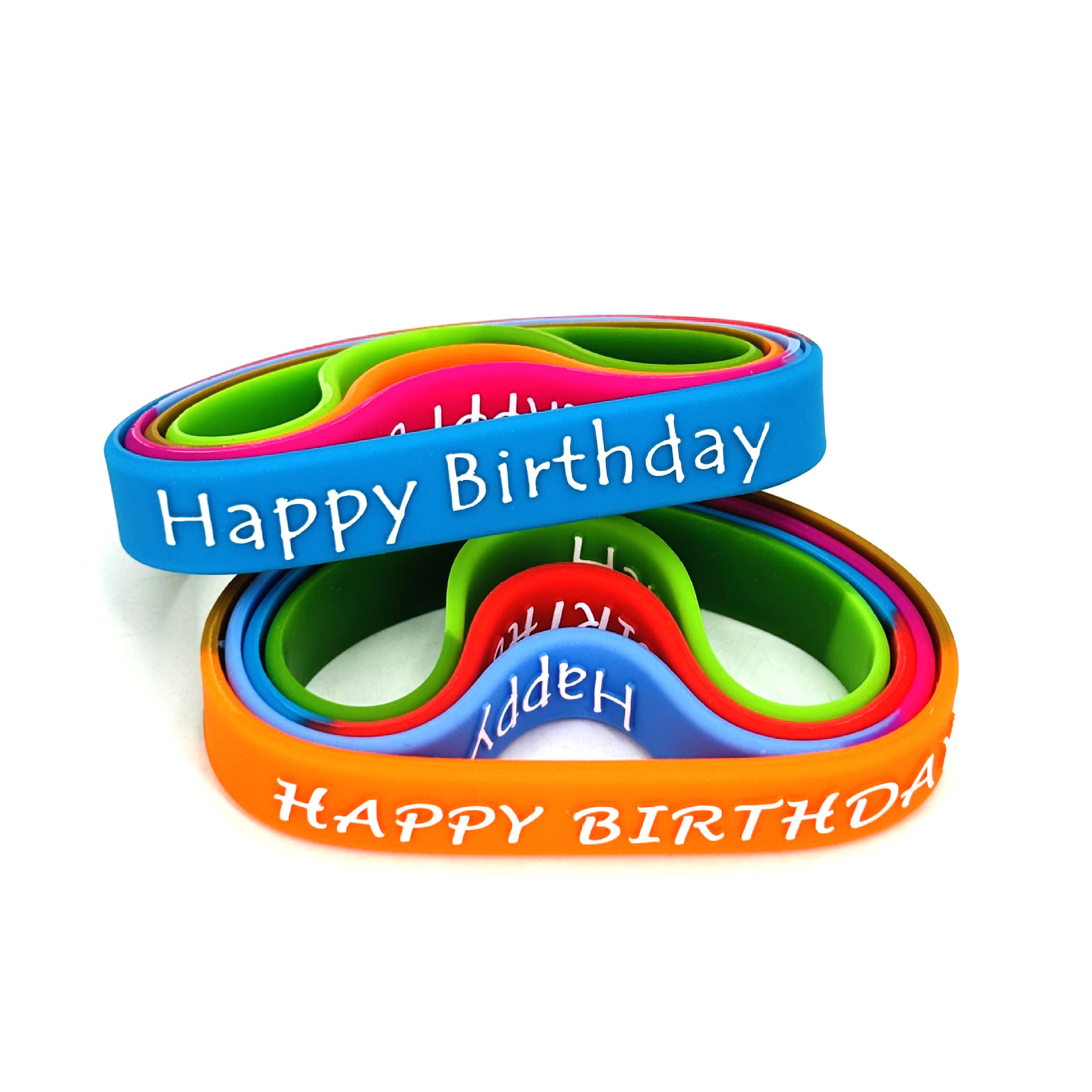 Silicone Embossed Printed Color Silicone Bracelet